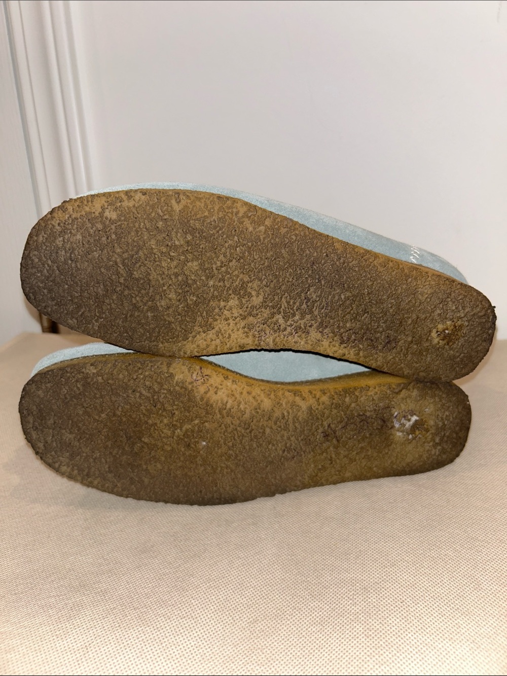 Clarks Blue Suede Tassel Wallabee Loafer - Picture 10 of 12